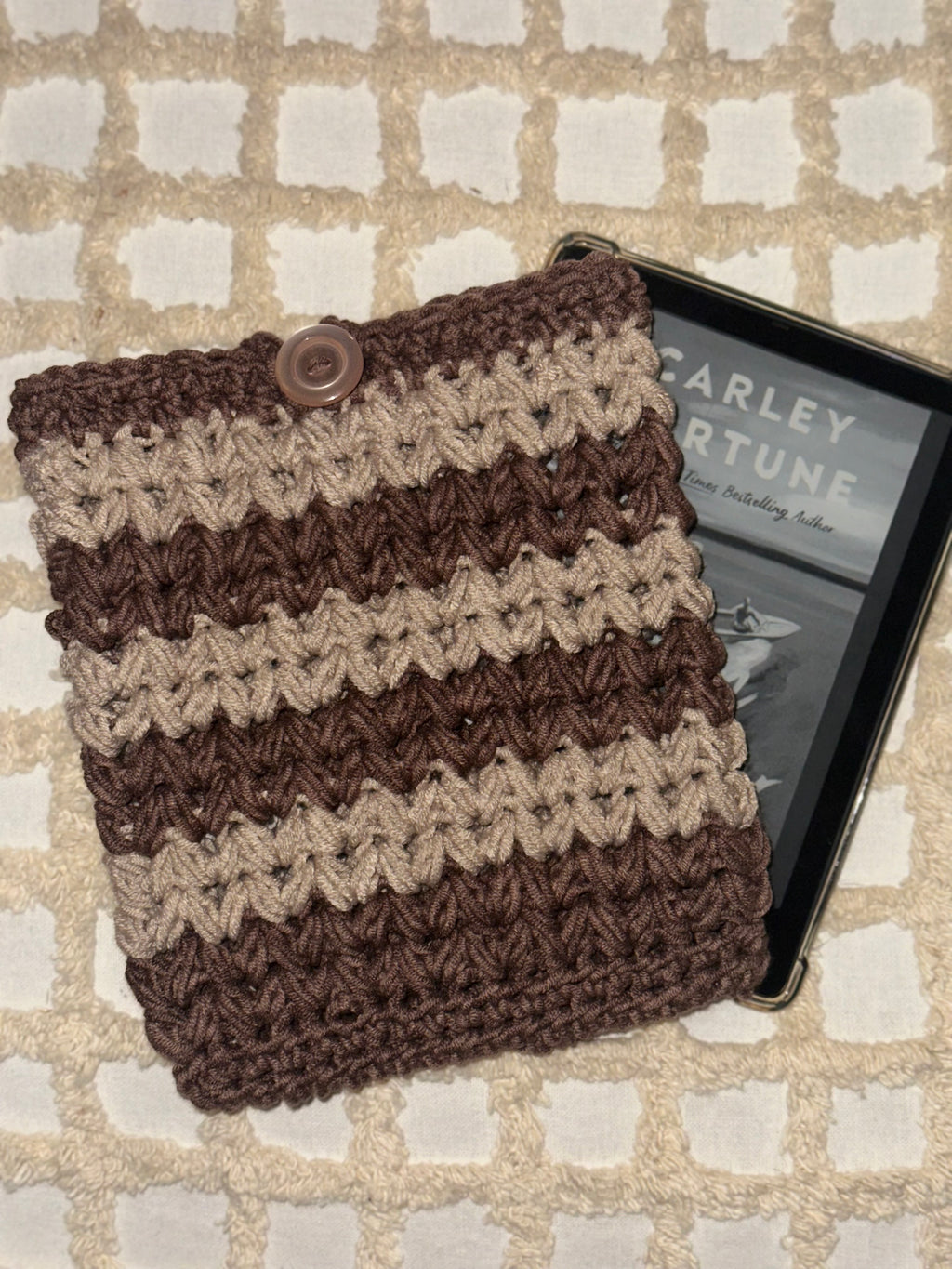 Bookshop Brew Crochet Kindle Sleeve