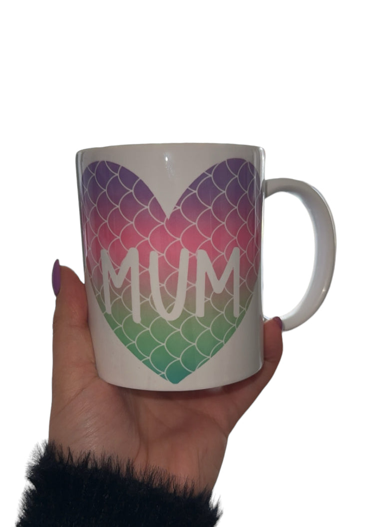 Mum Pastel Heart Coffee Mug