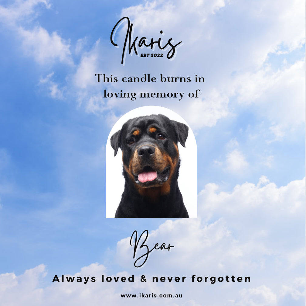 Pet Memorial Personalised Candle