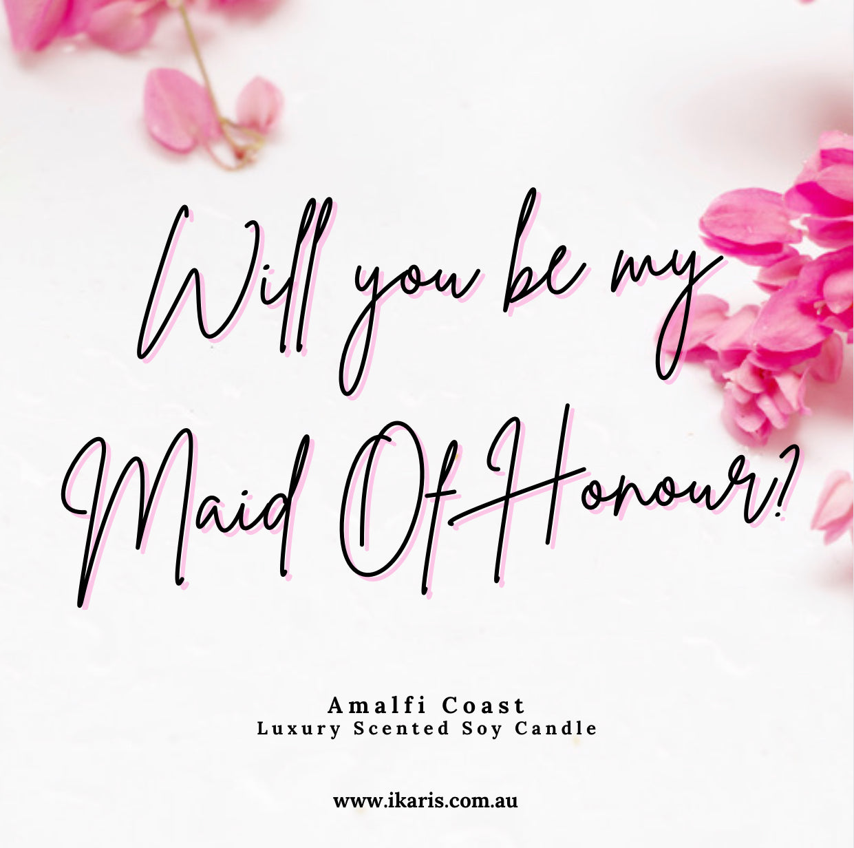 Maid Of Honour Proposal Candles