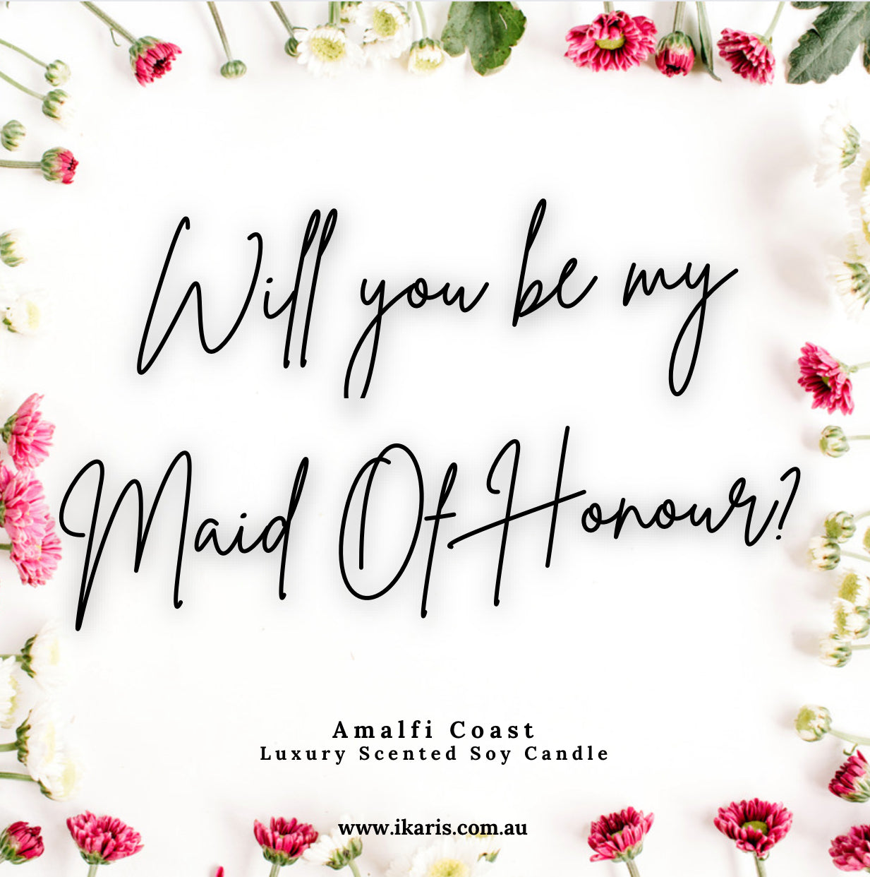 Maid Of Honour Proposal Candles